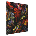 Colour Harmony Abstract Art Wrapped Canvas Print