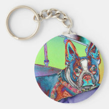 Colour My World with Boston Terriers Key Chains