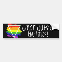 Colour Outside The Lines Bumper Sticker