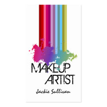 Colour Splash Makeup Artist Business Cards