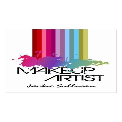 Colour Splash Makeup Artist Business Cards