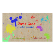 Colour Splashes Business Card Template