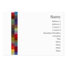 Colour Squares - Chubby Business Card Template