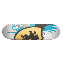 Colour Stained Abstract Heraldry Dek Skateboard Decks