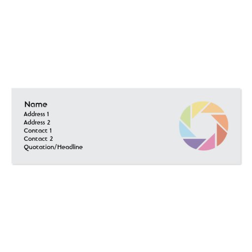 Colour Wheel - Skinny Business Card Template
