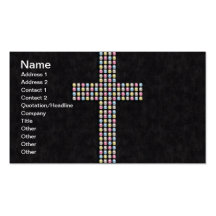 Coloured Gem Cross Business Card Templates