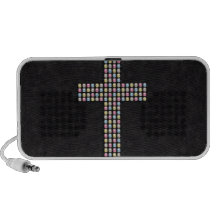 Coloured Gem Cross Travel Speakers