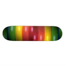 Coloured plastic rings skate board deck