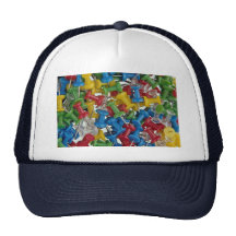 Coloured pushpins hat
