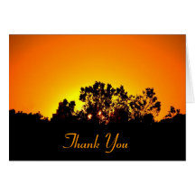 Coloured Sunset by Bobby Mikul thank you note card
