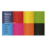 Coloured Water Droplets Business Card