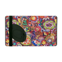 Colourful Abstract Art iPad Case with Kickstand