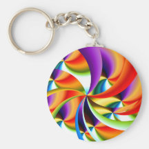 Colourful Abstract Design Keychain