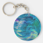 Colourful  Abstract Peacock Art Keychains