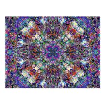 Colourful Abstract Symmetry Post Cards
