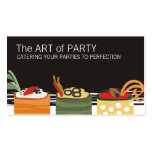 colourful appetizers chef catering business card.. business cards