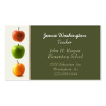 Colourful Apples Teacher's Business Card