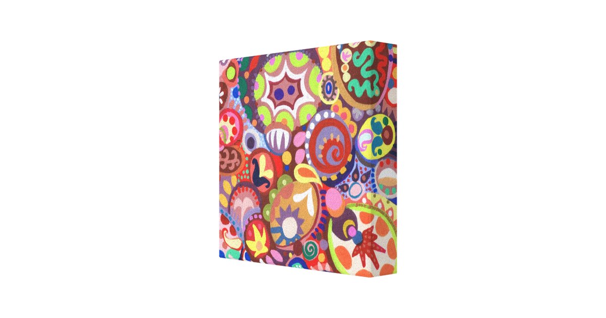 Colourful Art Gallery Wrapped Canvas Zazzle