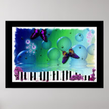 Colourful Artsy Piano Music Poster