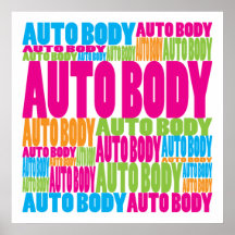 Colourful Auto Body Poster