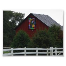 Colourful Barn Quilt Art Photo