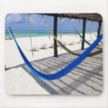 Colourful Beach Hammocks Cozumel Mexico Mousepad
