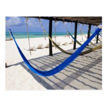 Colourful Beach Hammocks Cozumel Mexico Postcard