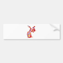 Colourful Bike Designs Bumper Stickers