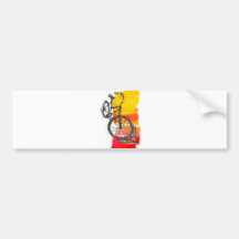 Colourful Bike Designs Bumper Stickers