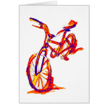 Colourful Bike Designs Greeting Card