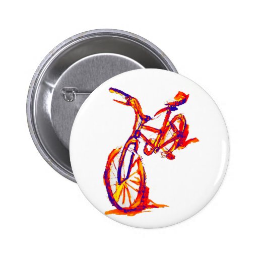 Colourful Bike Designs Pinback Button