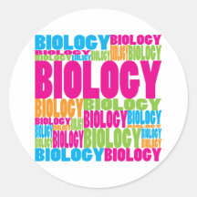 Colourful Biology Round Sticker