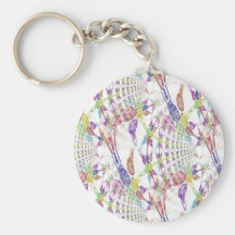 Colourful Blacklight Microphones (Infinity Pattern Keychains