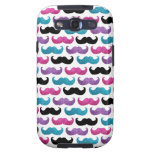 Colourful bling moustache pattern (Faux glitter) Samsung Galaxy SIII Cover