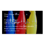 Colourful bowling set business cards