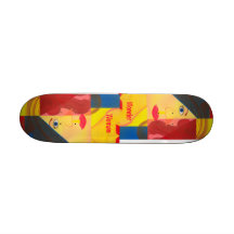 Colourful, bright and perfect skate board deck