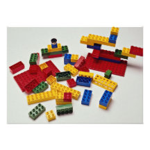 Colourful building blocks for kids invites