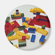 Colourful building blocks for kids magnet