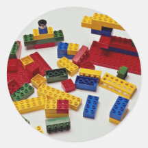 Colourful building blocks for kids stickers