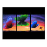 Colourful Butterfly Insects Painting - Multi Post Card