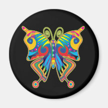 Colourful butterfly refrigerator magnets