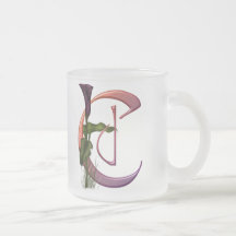 Colourful Calla Initial C Mug