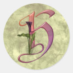 Colourful Calla Initial H Stickers