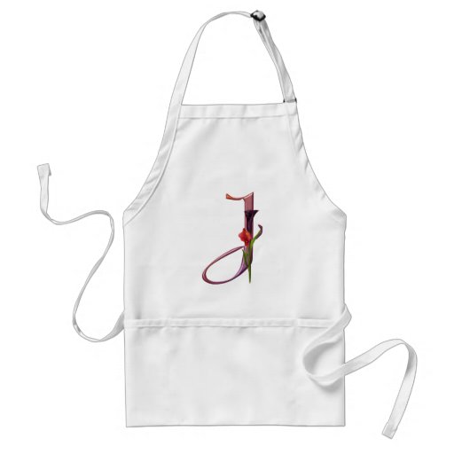 Colourful Calla Initial J Aprons