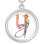 Colourful Calla Initial Y Necklace