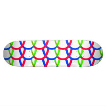 Colourful chains skateboard