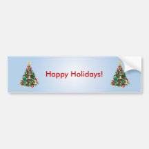 Colourful Christmas Tree: Vector Art: Bumper Sticker