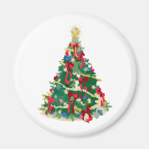 Colourful Christmas Tree: Vector Art: Fridge Magnets