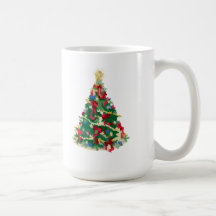 Colourful Christmas Tree: Vector Art: Mugs