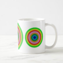 Colourful Circles Gears Bulls Eye Pattern Gifts Mugs